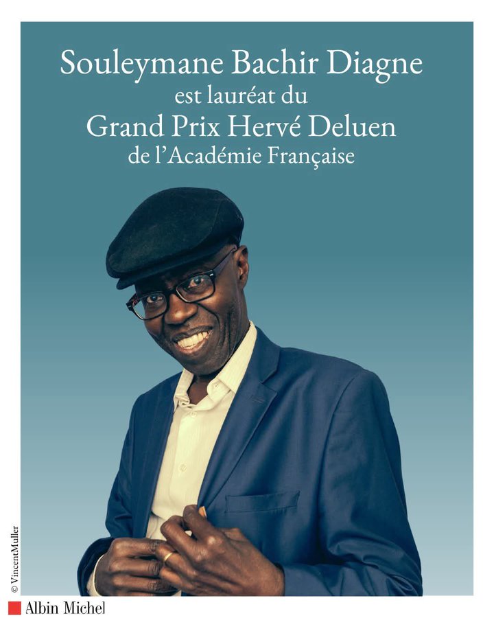 SOULEYMANE BACHIR DIAGNE, LAURÉAT DU GRAND PRIX HERVÉ DELUEN DE L’ACADÉMIE FRANÇAISE