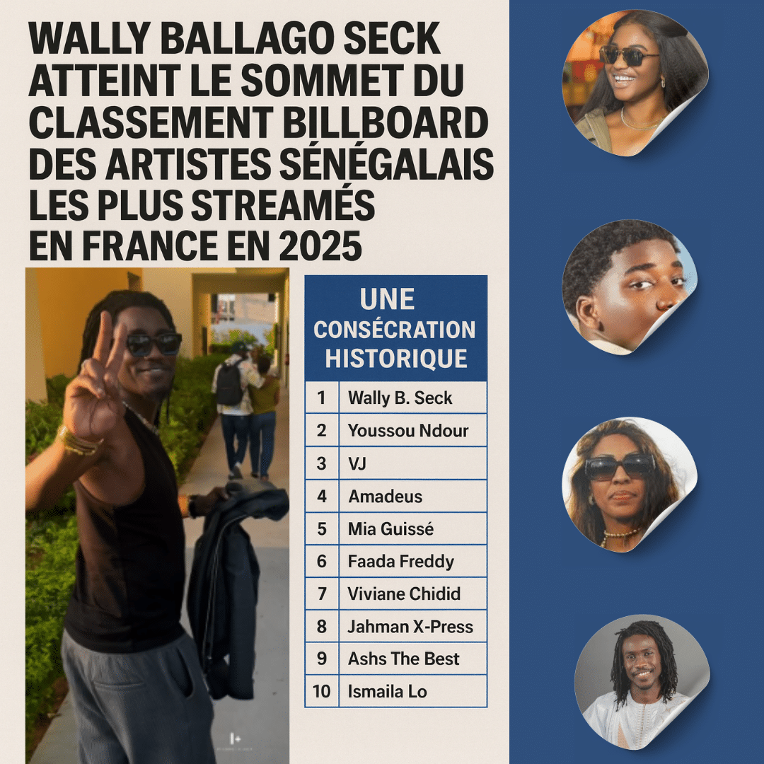 Wally B. Seck détrône Youssou Ndour : Billboard couronne le nouveau roi du streaming sénégalais en France