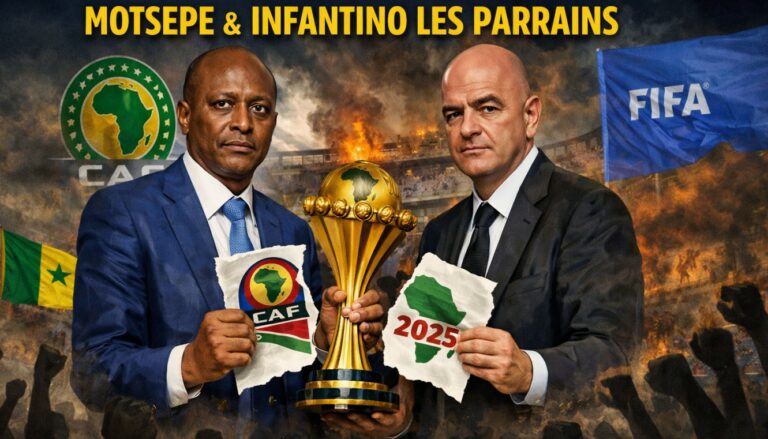 RETRAIT DU TITRE DE LA  CAN 2025 : MOTSEPE & INFANTINO LES PARRAINS