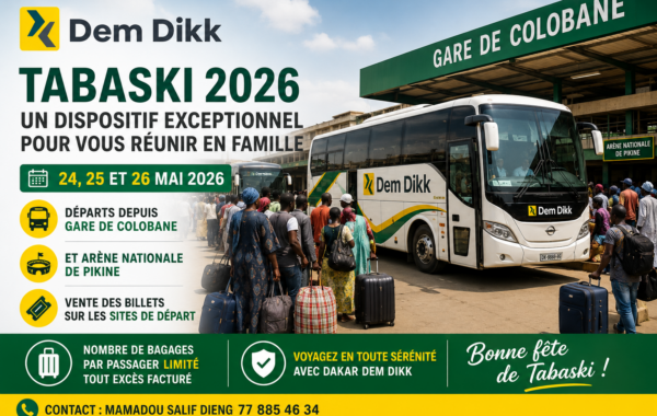 Tabaski 2026 : Dakar Dem Dikk met en place un dispositif spécial de transport