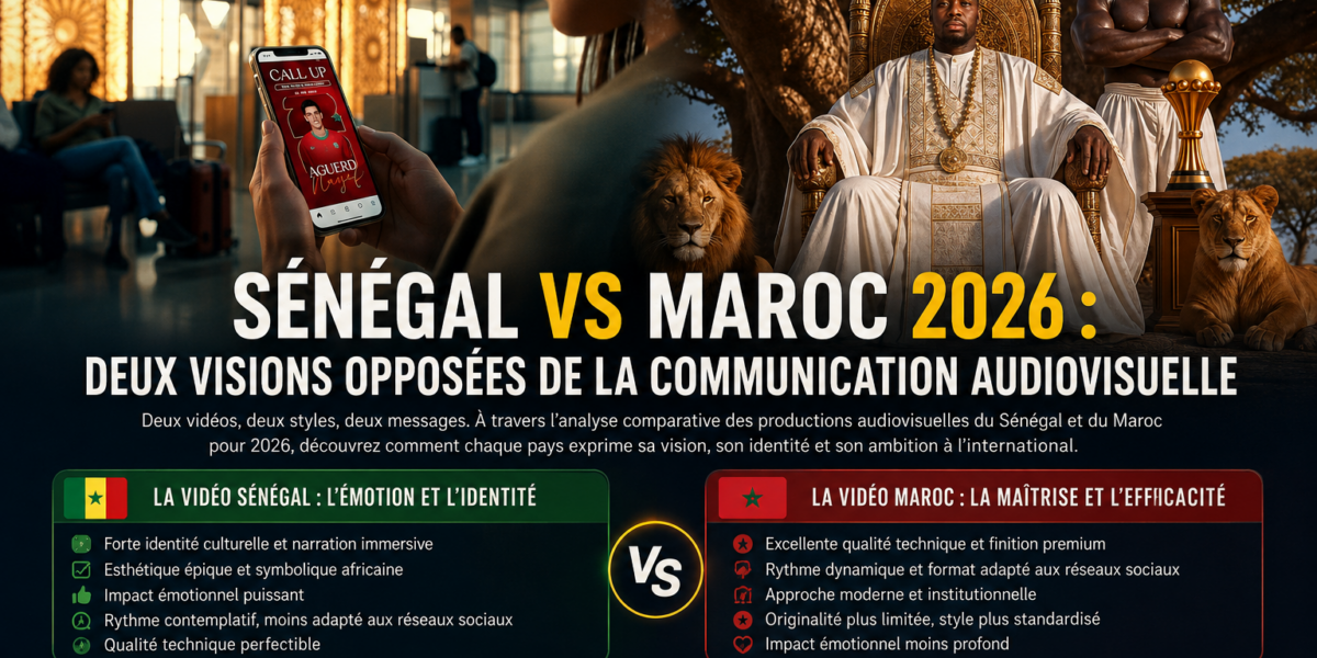 Vidéos présentation listes joueurs pour le mondial 2026 – Sénégal vs Maroc : deux visions opposées de la communication audiovisuelle