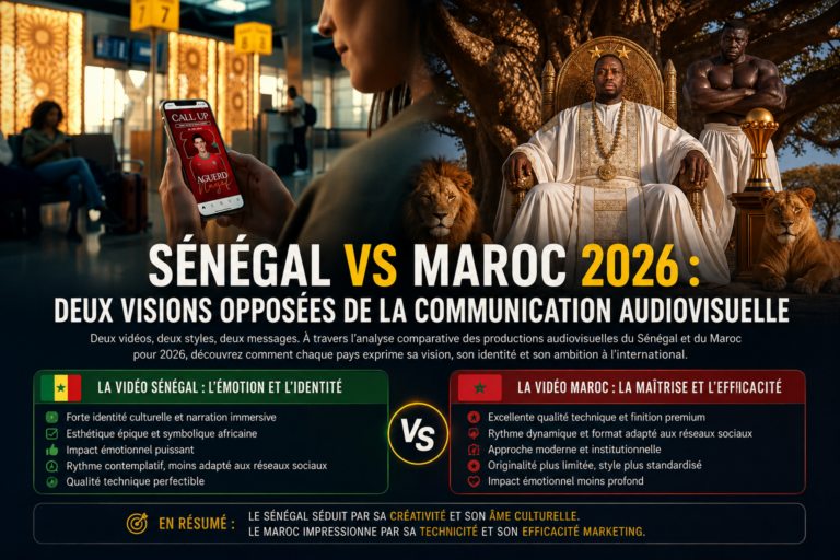 Vidéos présentation listes joueurs pour le mondial 2026 – Sénégal vs Maroc : deux visions opposées de la communication audiovisuelle